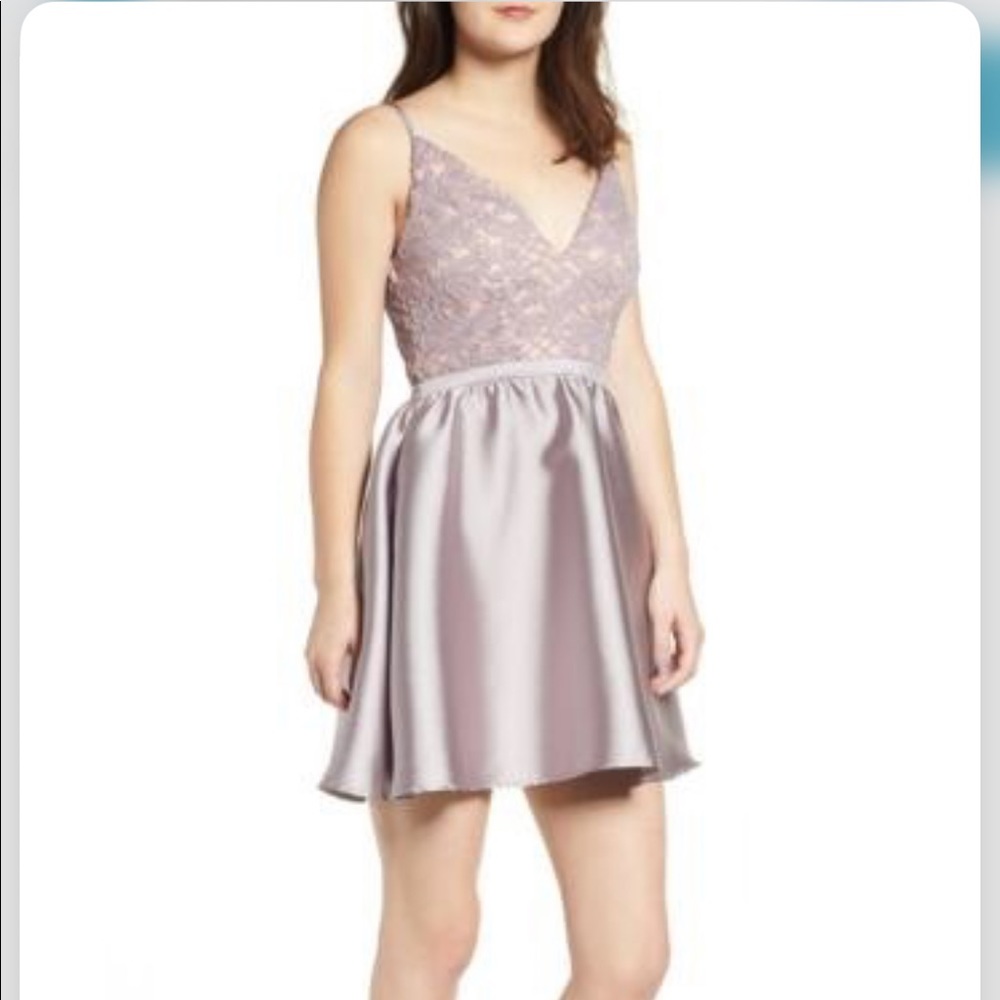 Love, Nickie Lew Lace & Taffeta Party Dress